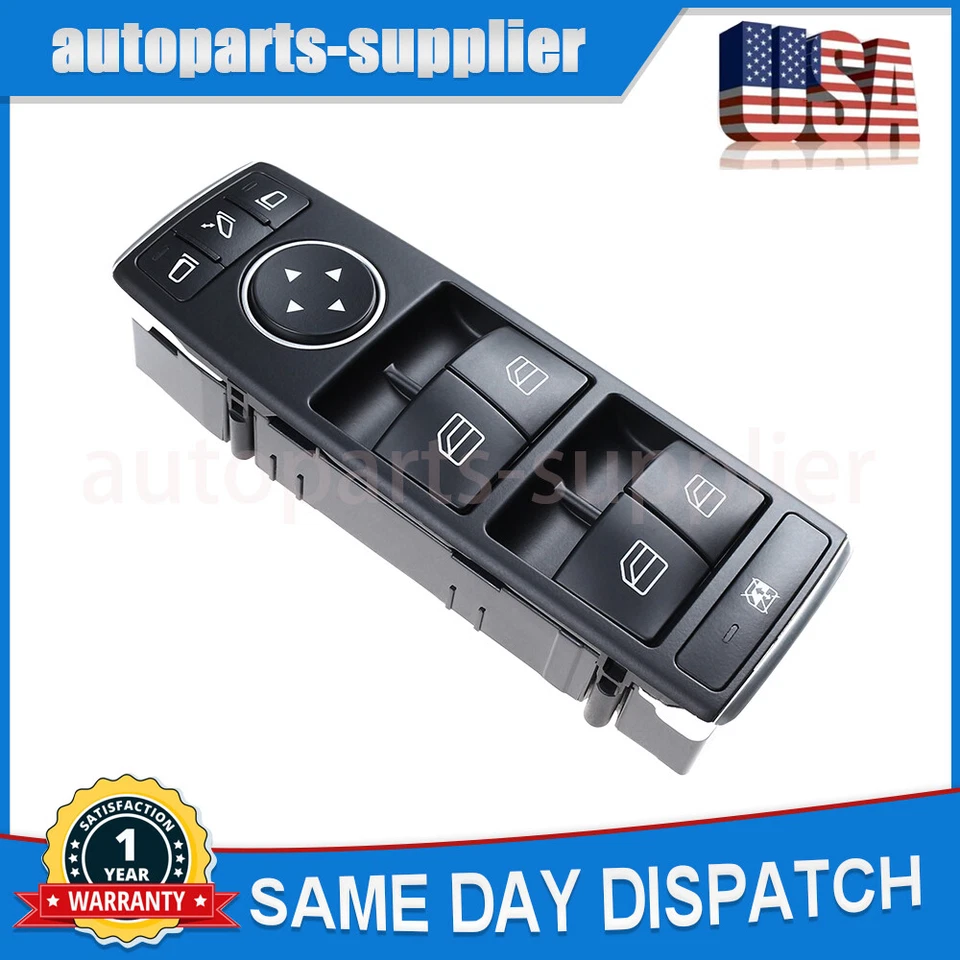 Interruptor de ventana principal eléctrico del lado del conductor delantero izquierdo para Mercedes-Benz ML350 B250 Foto 4 de 4