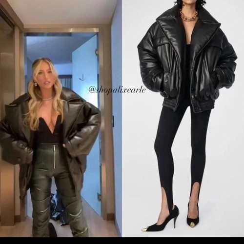 NWT Free People Ronny Kobo Camile Jacket Black Oversized Bomber Sz Medium $728 - Picture 8 of 16