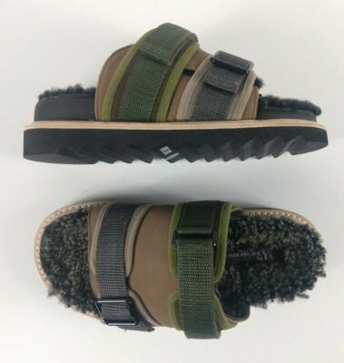Yohji Yamamoto Y s Sheep Skin Foot Bed Sandals Slipper Womens Size 5.5 US