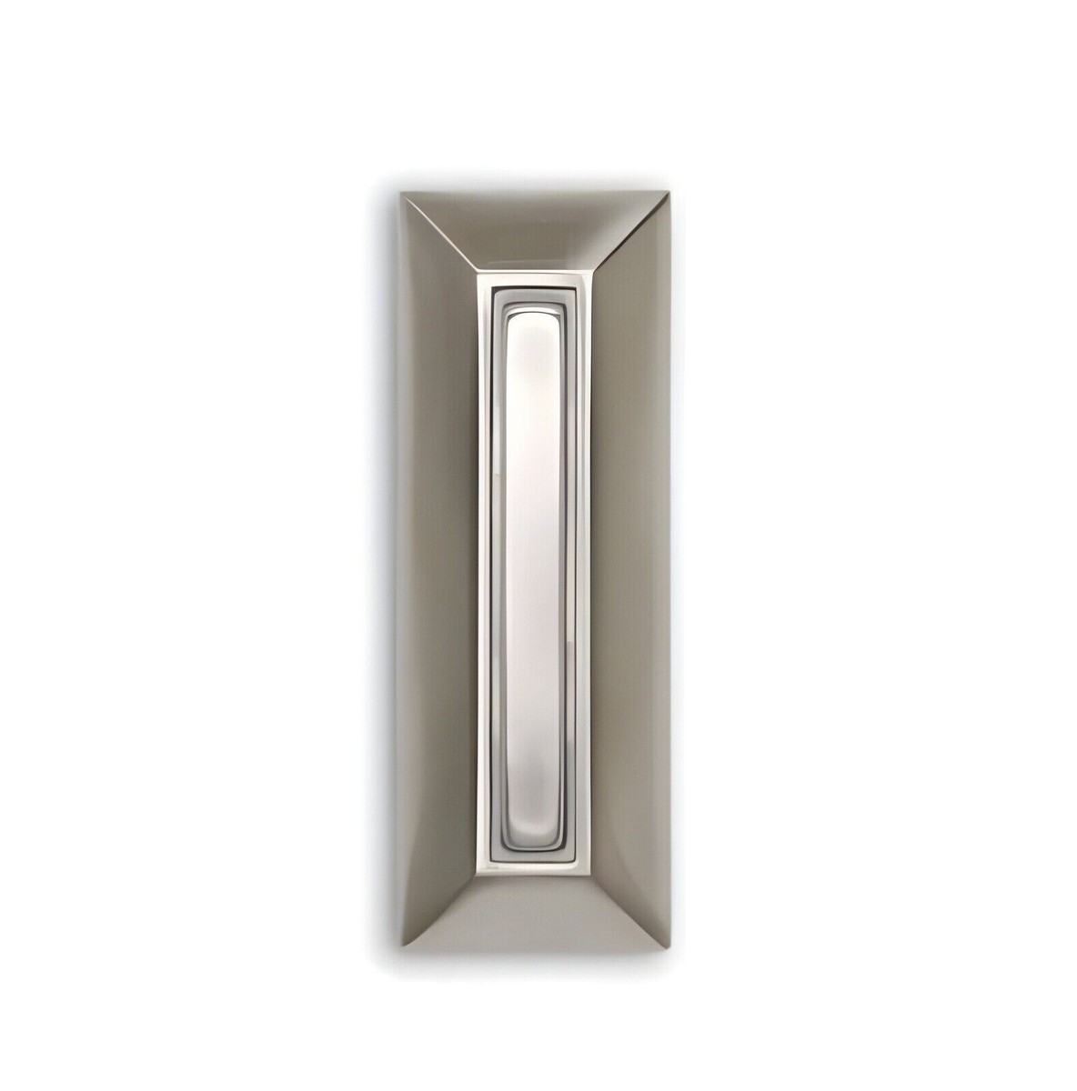 Heath Zenith Polished Chrome Silver/White Metal Wired Pushbutton Doorbell Heath Zenith Polished Chrome Silver/White Metal Wired Pushbutton Doorbell