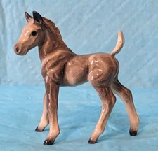Retired Hagen Renaker Charcoal Mustang Colt Feather