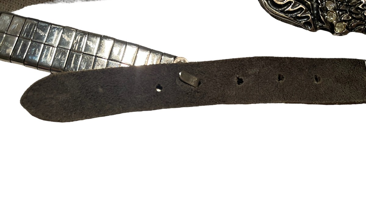 Vtg Jose Cotel C.D.C. 80's Runway Belt Leather & Metalwork