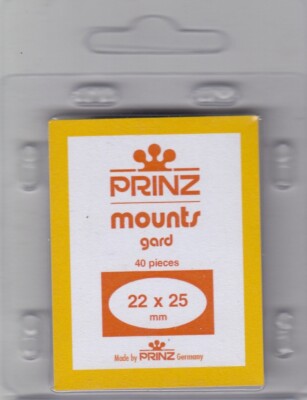 Prinz Black Stamp Mounts Small 22x25 mm For US Regular Issues Vertical 40 Scott