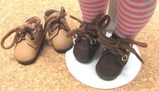 P91 Toni 54mm BLACK Lace-up Oxfords Wellie Wishers Doll Shoes 13/" Patsy