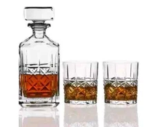 *NEW* Waterford Crystal Marquis BRADY Set of 2 Double Old Fashioned and Decanter