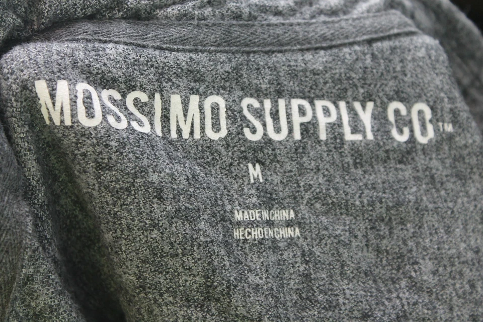 Mossimo Supply Co Men’s Button Up Shirt Long Sleeve Cotton Grey Size M - Image 3 of 4