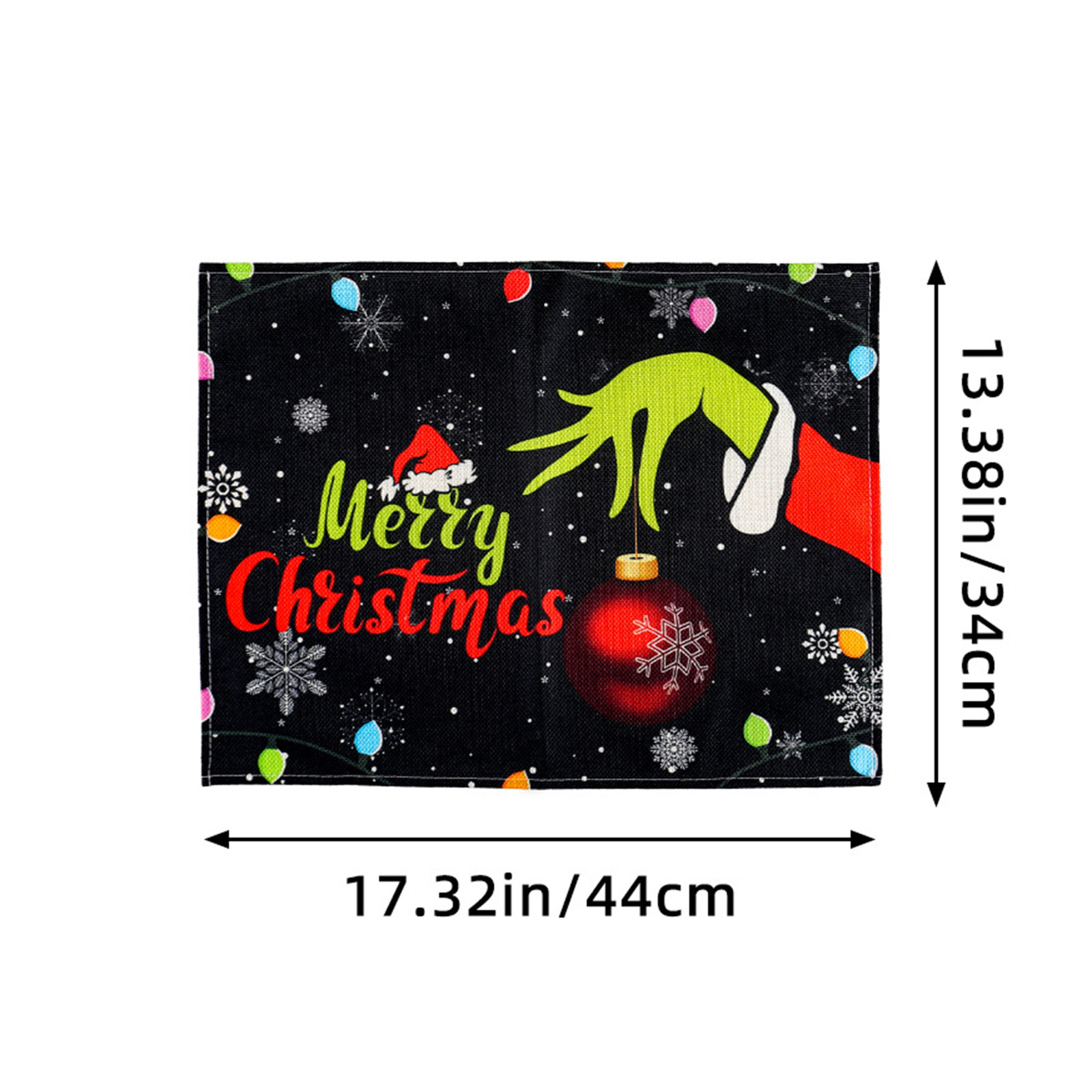 Christmas Dining Table Placemat Christmas Imitation Linen Placemat 44