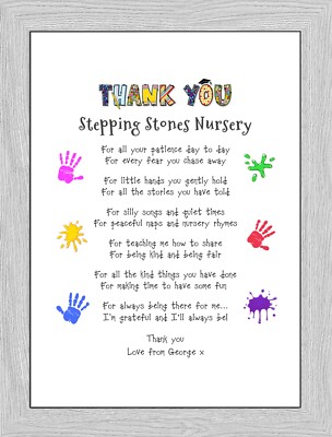 Personalised Leaving Pre-school Thank You Gift For Teacher