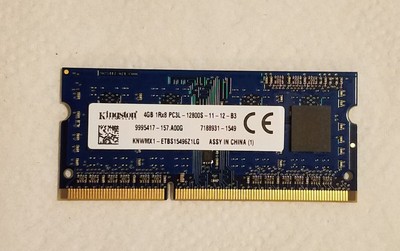 Kingston 4x2 8 GB 1rx8 Pc3l-12800s Laptop Sodium Memory 9995417 