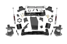 Rough Country 6" Lift Kit N3 Shock for 14-18 Silverado Sierra 1500 4WD Alum/Stmp