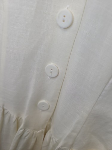 Abito vintage Jonathan Martin 2 bianco lino e cotone cottagecore boho med, grande - Foto 15 di 24