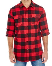 Burnside Woven Plaid Flannel Shirt Shirt Herren Hemd Flanell S - 3XL BU8210 (C)