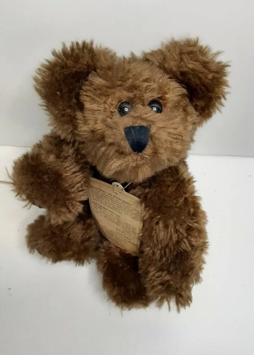 Nuevo con etiquetas Boyds Artesanal 8" Peluche Difuso Oso de Chocolate EVEREST Cuello Tachonado De Colección - Imagen 2 de 7