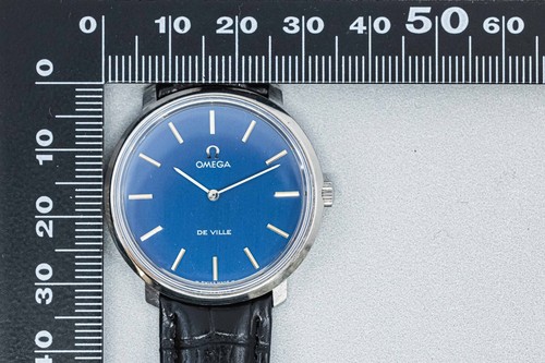 *NEAR MINT* Vintage OMEGA De Ville TOOL.104 Manual Winding Navy Dial 34mm Mens - Picture 12 of 13
