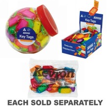 Kevron Transparent Plastic Key Tags Durable Easy Opening Clicktags Assorted