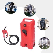 14 Gallon Fuel Caddy Portable Gas Storage Tank Rolling Container for Boat Car US