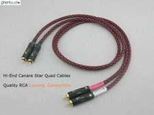 A01P (1.5m 5ft)---Pair Canare L-4E6S RCA (M to M) HiFi Audio Cables Locking Plug