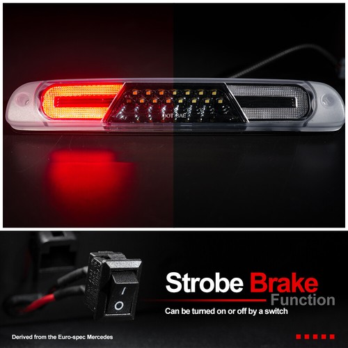 For Mazda B2300 B2500 B3000 B4000 LED 3rd Third Brake Tail Light Clear Lens - Picture 4 of 11