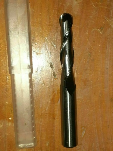 9X CO-HSS long Ball Nose 5/32 3/16 1/4 5/16 3/8 7/16 1/2 9/16 5/8" - Foto 2 di 3