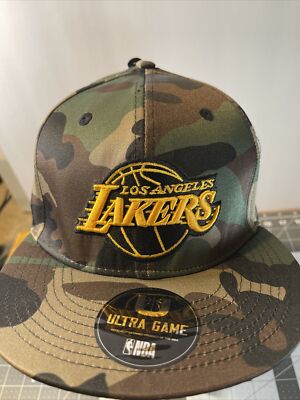 Ultra Game Los Angeles Lakers NBA Embroidered Camo Snapback OSFM