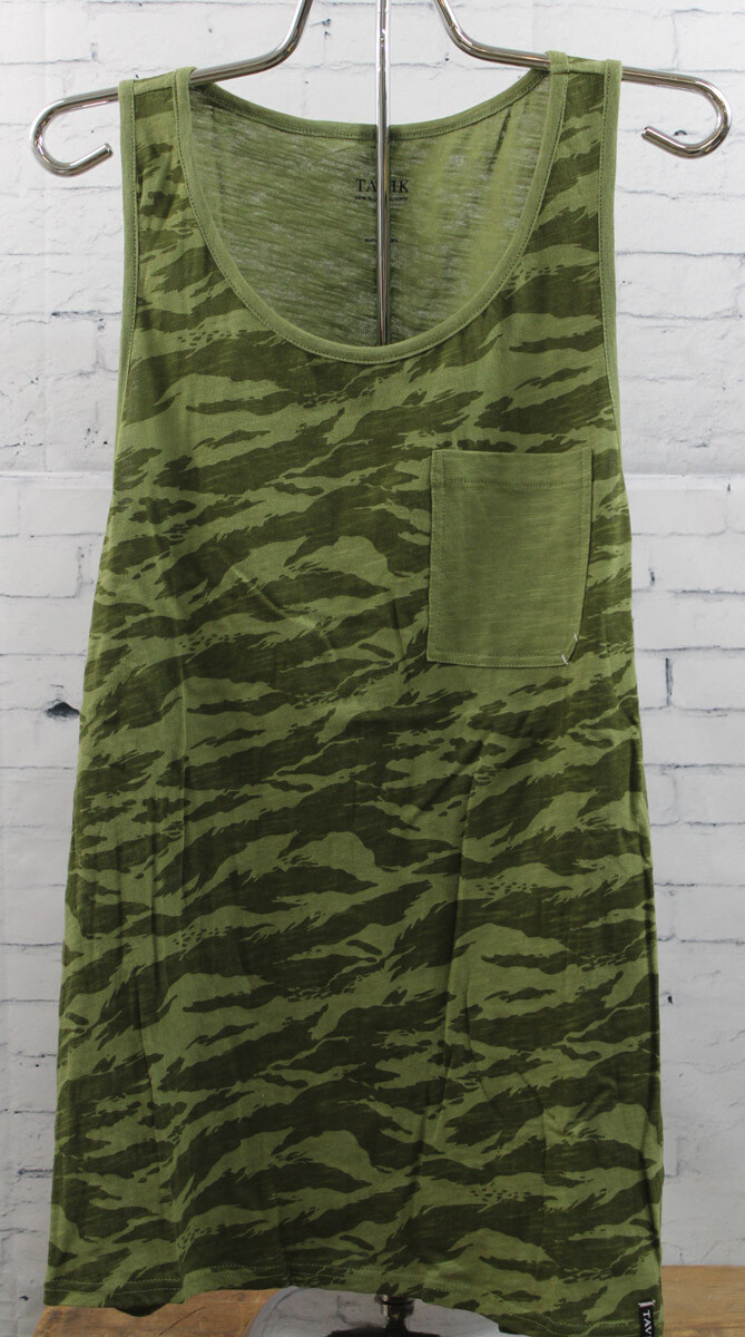 Новая мужская рубашка без рукавов с карманами Tavik Mens Bellmore Tank Medium Sage