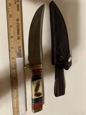 Bowie Type Knife Chipaway Cutlery  Knife with Sheath Blade 6 1/2' Nice