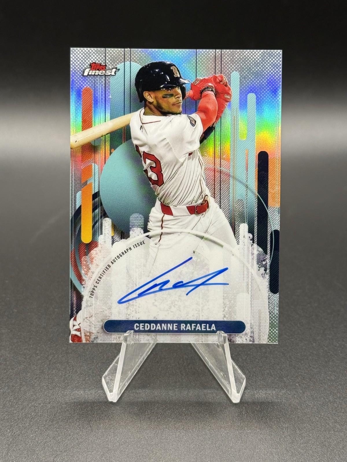 Ceddanne Rafaela 2025 Topps Finest Baseball Auto Refractor FA-CRA Boston Red Sox