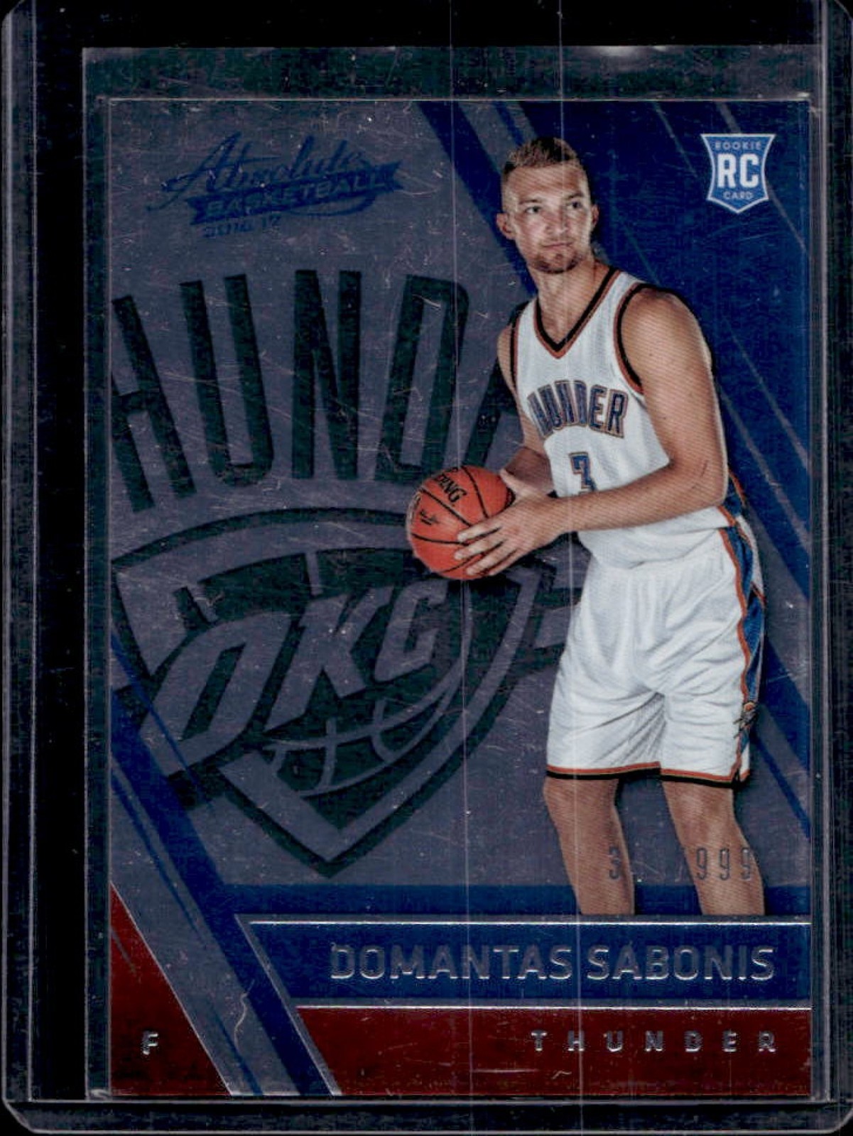 2016-17 Panini Absolute Domantas Sabonis RC Rookie #/999 Thunder