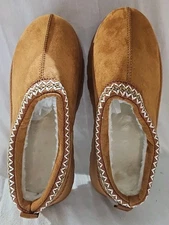 dupe fake NOT authentic uggs unisex size 9 platform chestnut tazz slippers
