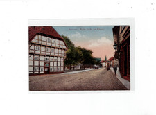 Breite Straße in Northeim bei Göttingen farbig - gelaufen als Feldpost 1918