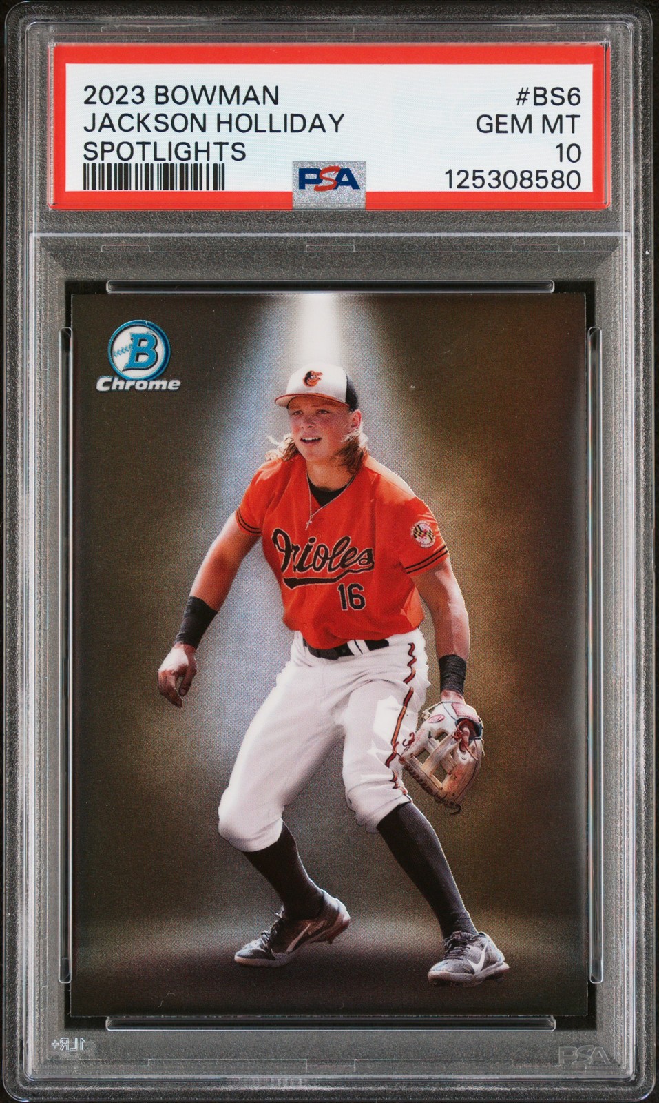 2023 BOWMAN SPOTLIGHTS #BS6 JACKSON HOLLIDAY PSA 10