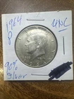 1964 Kennedy Half Dollar 90% Silver Uncirculated Raw JFK Half Coin Philadelphia