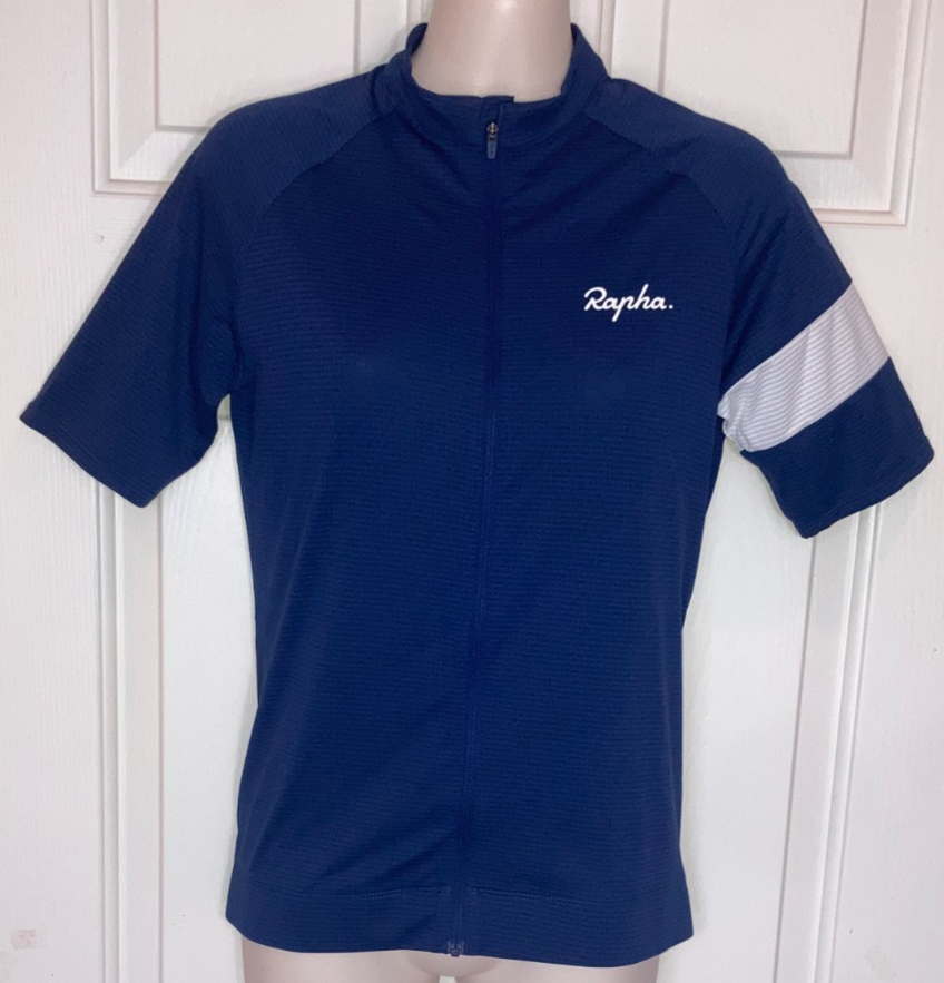 Rapha Women's Core Lightweight Jersey Blue Navy White Full Zip S