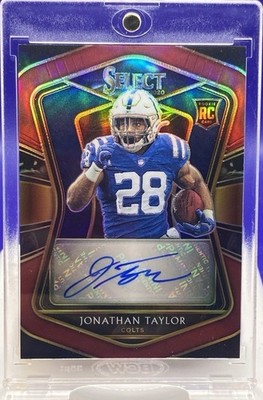 2020 Select Football Jonathan Taylor Rookie Prizm RC Red Auto /60 🔥