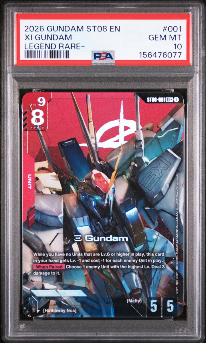 2026 GUNDAM ST08-FLASH OF RADIANCE LEGEND RARE+ #001 XI GUNDAM PSA