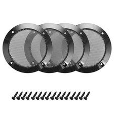 4Pcs 3" Speaker Grill Speaker Mesh Decorative Circle Woofer Guard Black