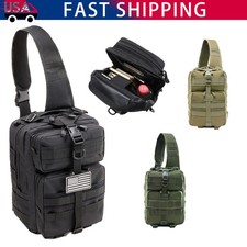 Tactical Crossbody Shoulder Sling Bag Military Crossbody Pack Molle Chest Bag