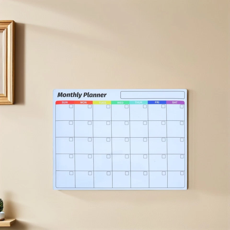  Dry Erase Whiteboard Stickers Adhesive Chalkboard Calendar for Wall - Image 3 of 4