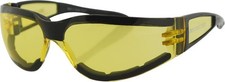 Occhiali da sole moto trasparenti BOBSTER Paragon design avvolgente tinta gialla