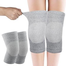 Bamboo Knee Sleeve, Elastic Compression Knee Brace Breathable Knees Pads Leg ...