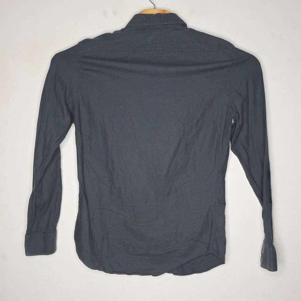 Camisa social masculina cinza escuro 39/15,5 HERMES Paris com botões - Imagem 3 de 4