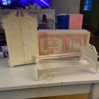 Barbie Suzy Goose Vintage 1964 Armoire Wardrobe Closet with Hangers and bed