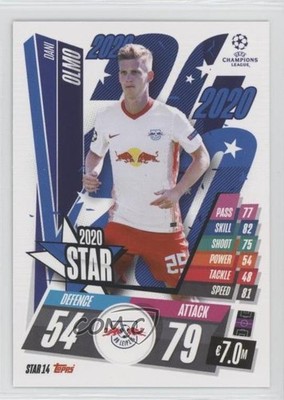 2020 Match Attax UEFA Champions League Festive Box Star Dani Olmo Rookie RC ou5