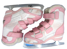 Jackson Softec Pink White Girls Figure Ice Skates - Size 13J - Used, Good