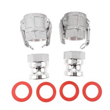 2PCS Camlock 2" Part D 2 PCS Type A Cam and Groove Fittings 4PCS Gaskets