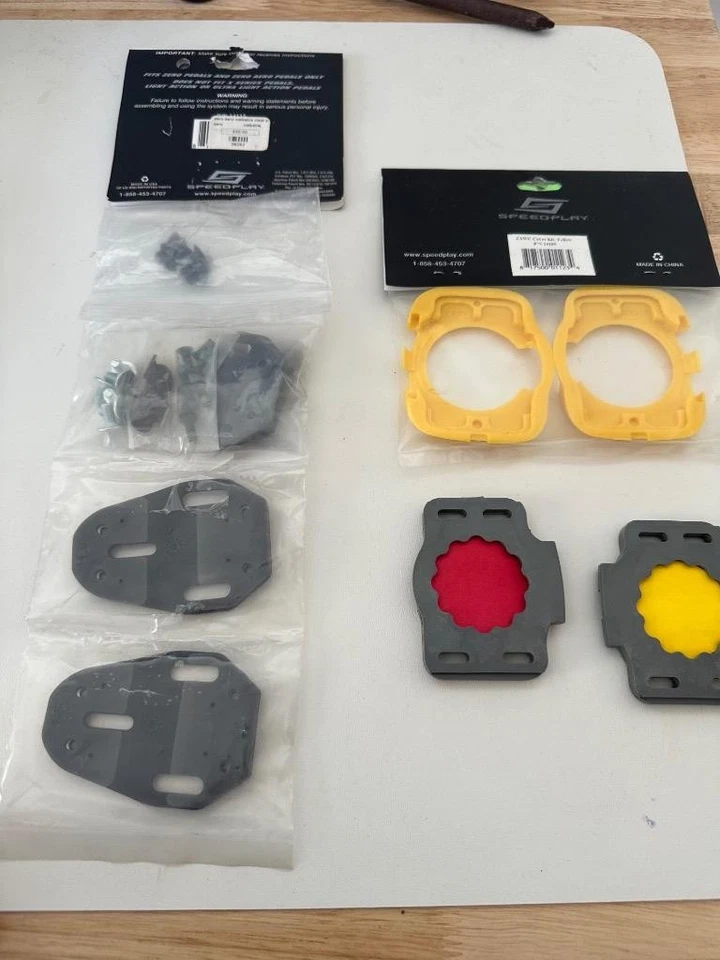 НОВЫЙ - Speedplay Zero Walkable Cleats 4 Нержавеющие Титановые Хромомолибденовые Педали Прокладки - Изображение 2 из 4