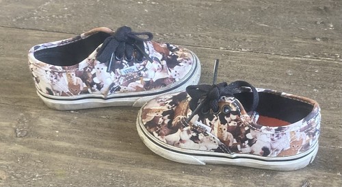 Vans ASPCA Lace Up Shoes Size 6.5 Toddler Color Brown w/ Cats Hard Model to Find - Picture 2 of 7