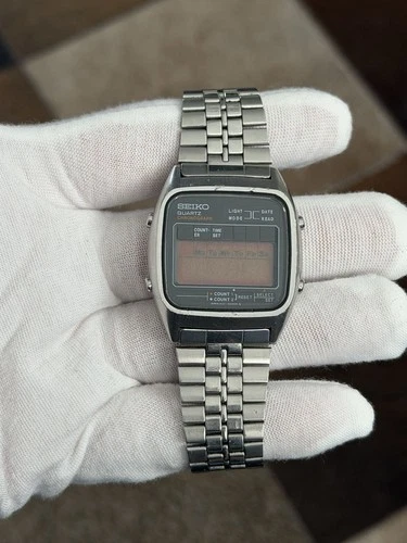 Rare Vintage Seiko Quartz Chronograph A127-5000 Digital Sports Watch JDM 1970s