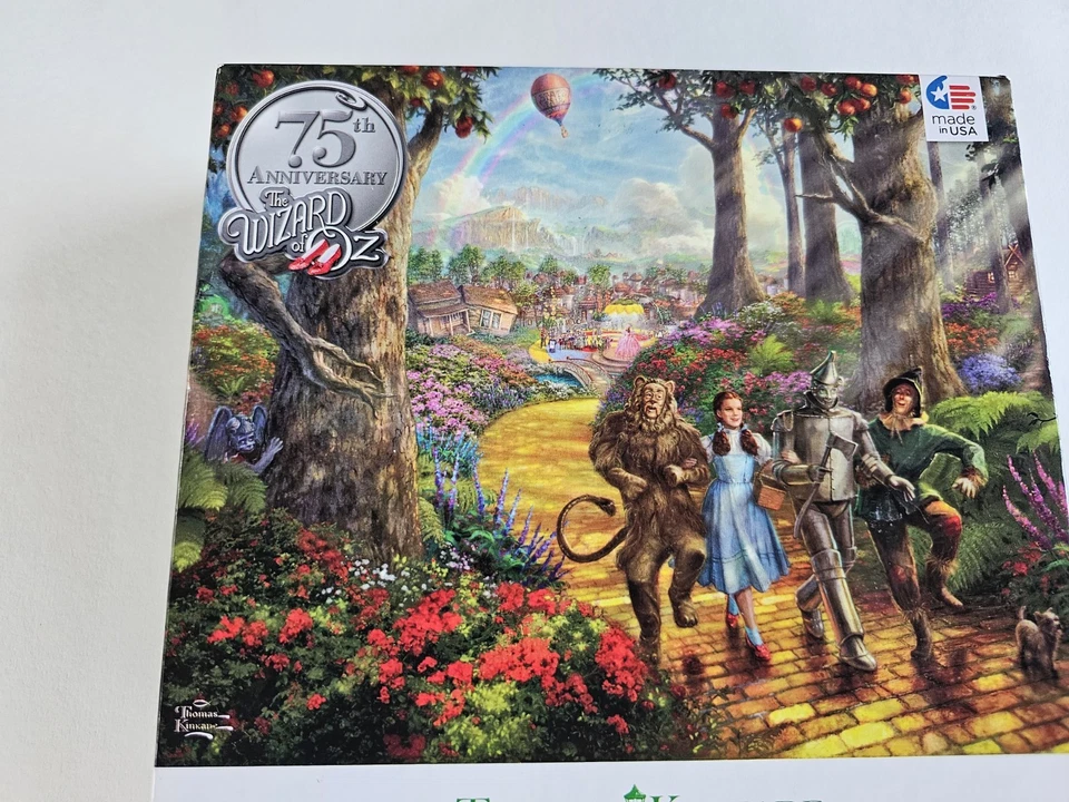Rompecabezas Mago de Oz 75 Aniversario 1000 Piezas Thomas Kinkade Ceaco Nuevo Foto 2 de 4