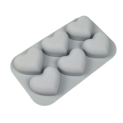 1Pc 6-Cavity Silicone Cake Molds 3D Love Peach Shape Mold DIY Baking Tool